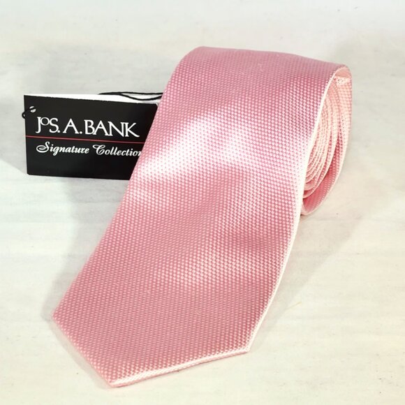 Jos. A. Bank Signature Collection Pink Necktie NWT Real Men Wear Pink - Picture 1 of 5